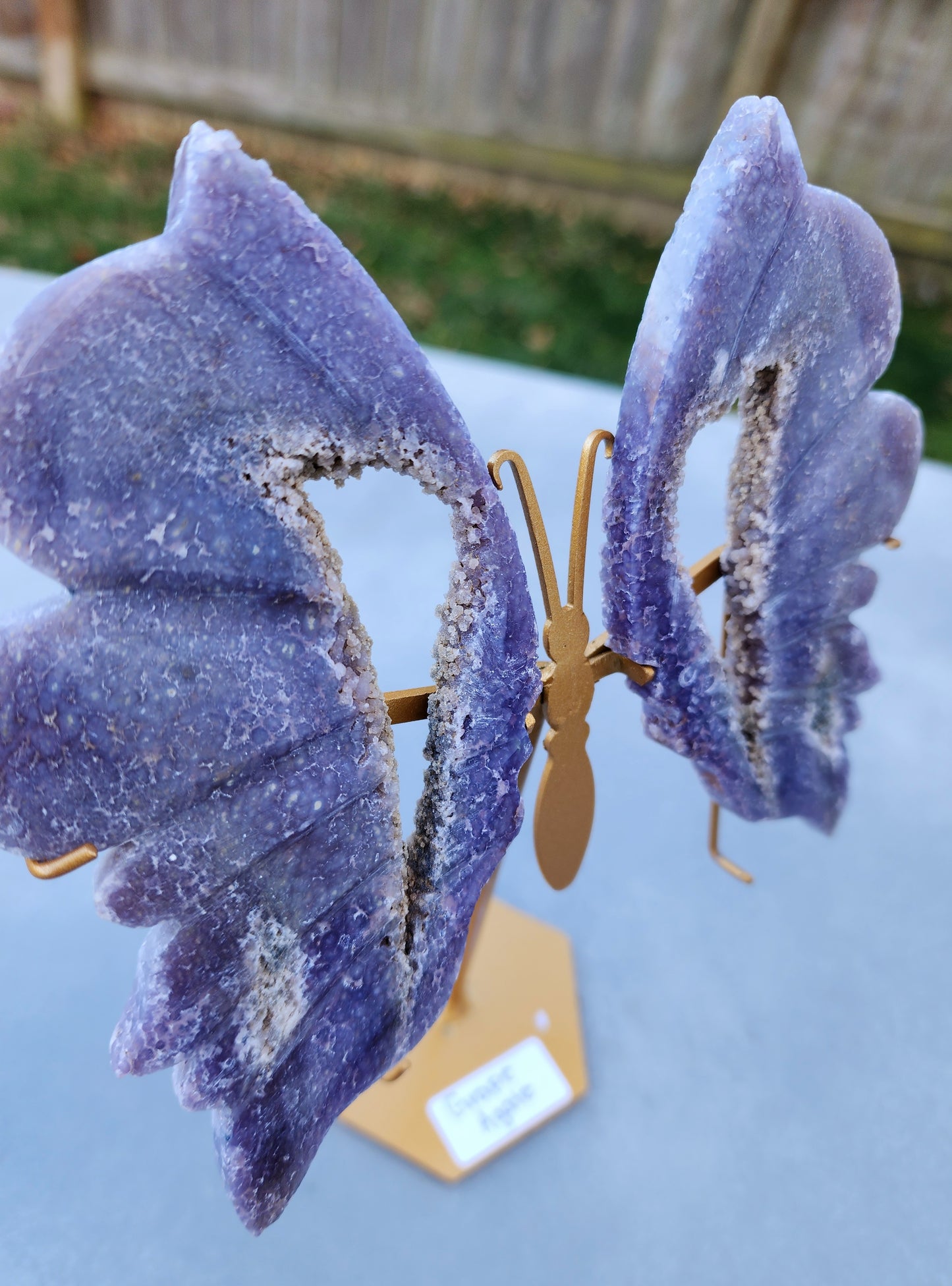 Grape Agate Butterfly Wings