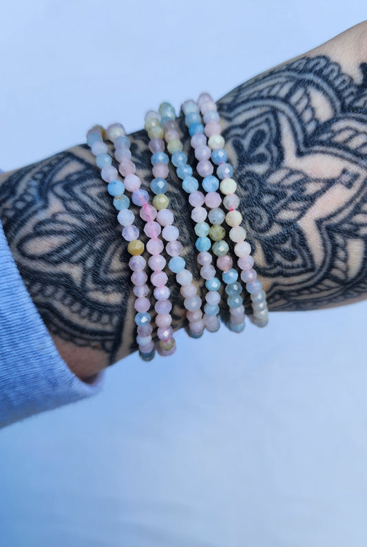 Morganite Bracelet-Faceted