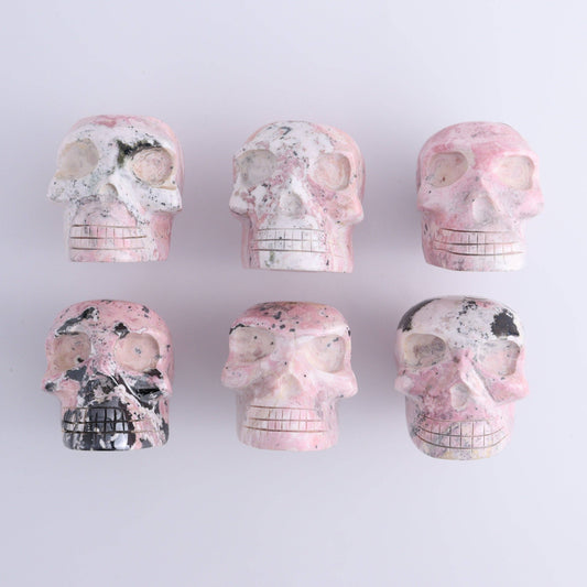 Rhodonite Skulls