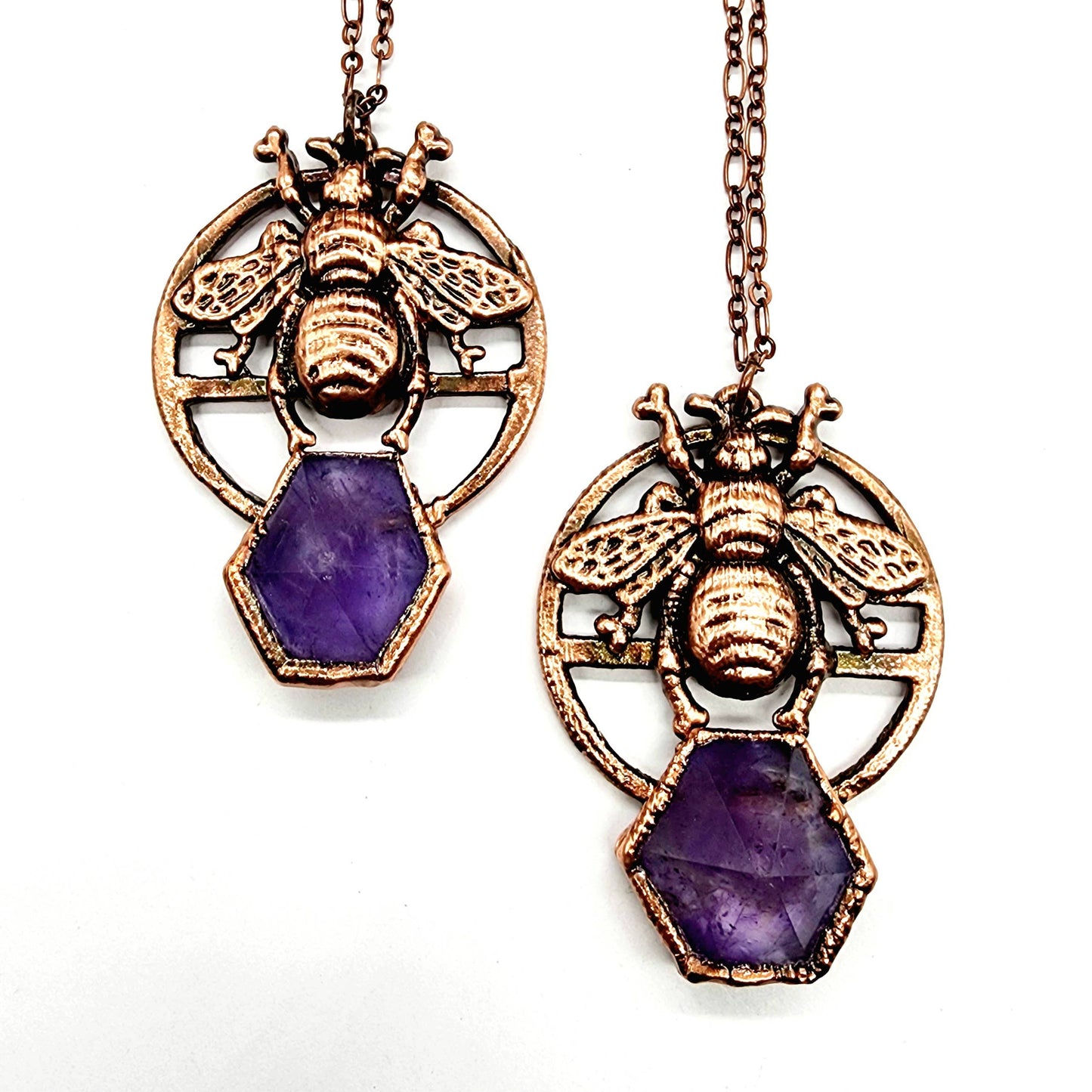 Amethyst Bee Totem Necklace