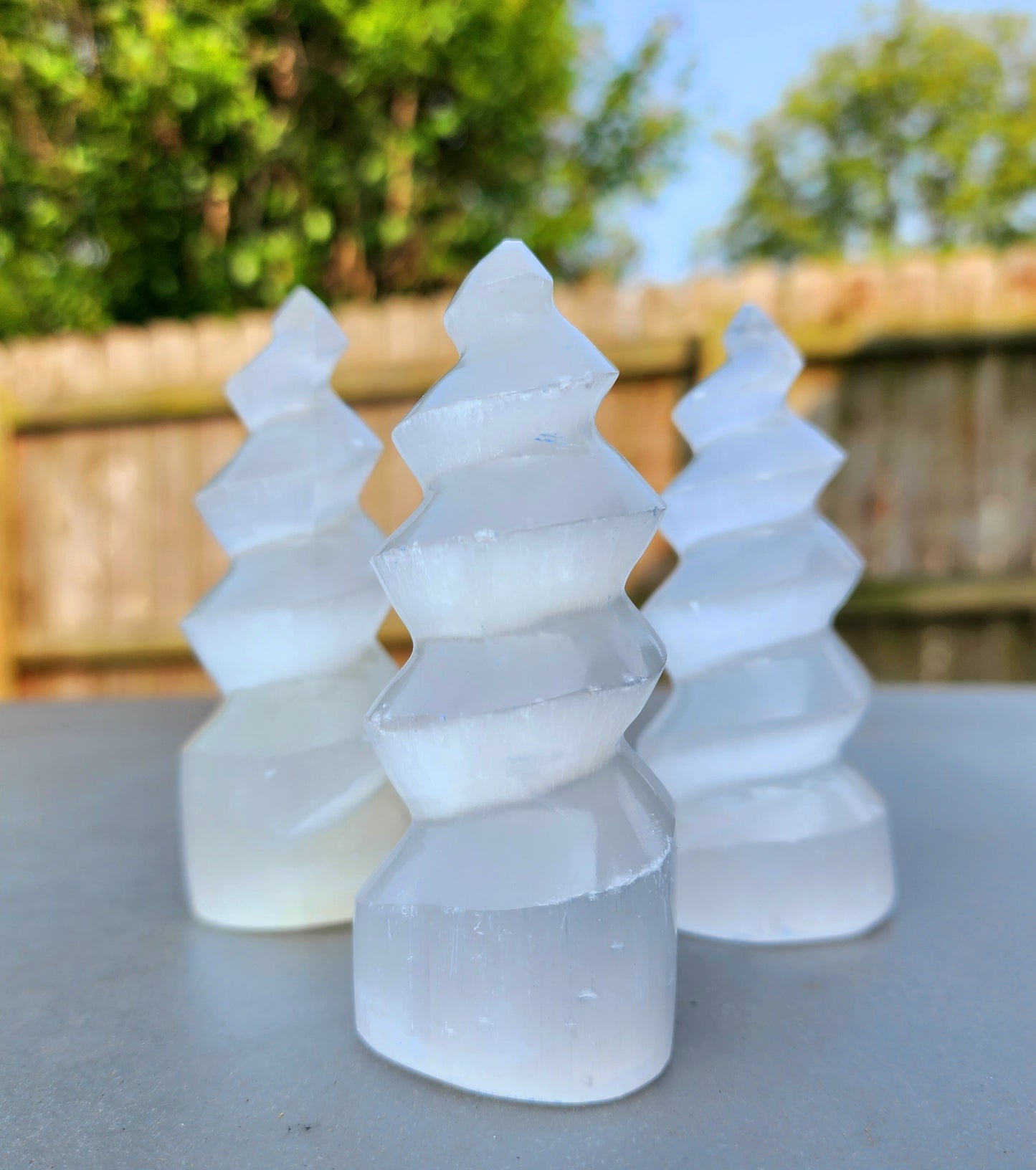 Selenite Unicorn Tower