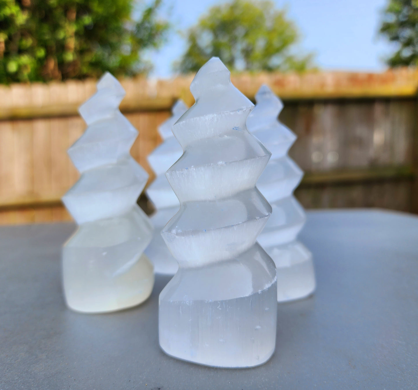 Selenite Unicorn Tower