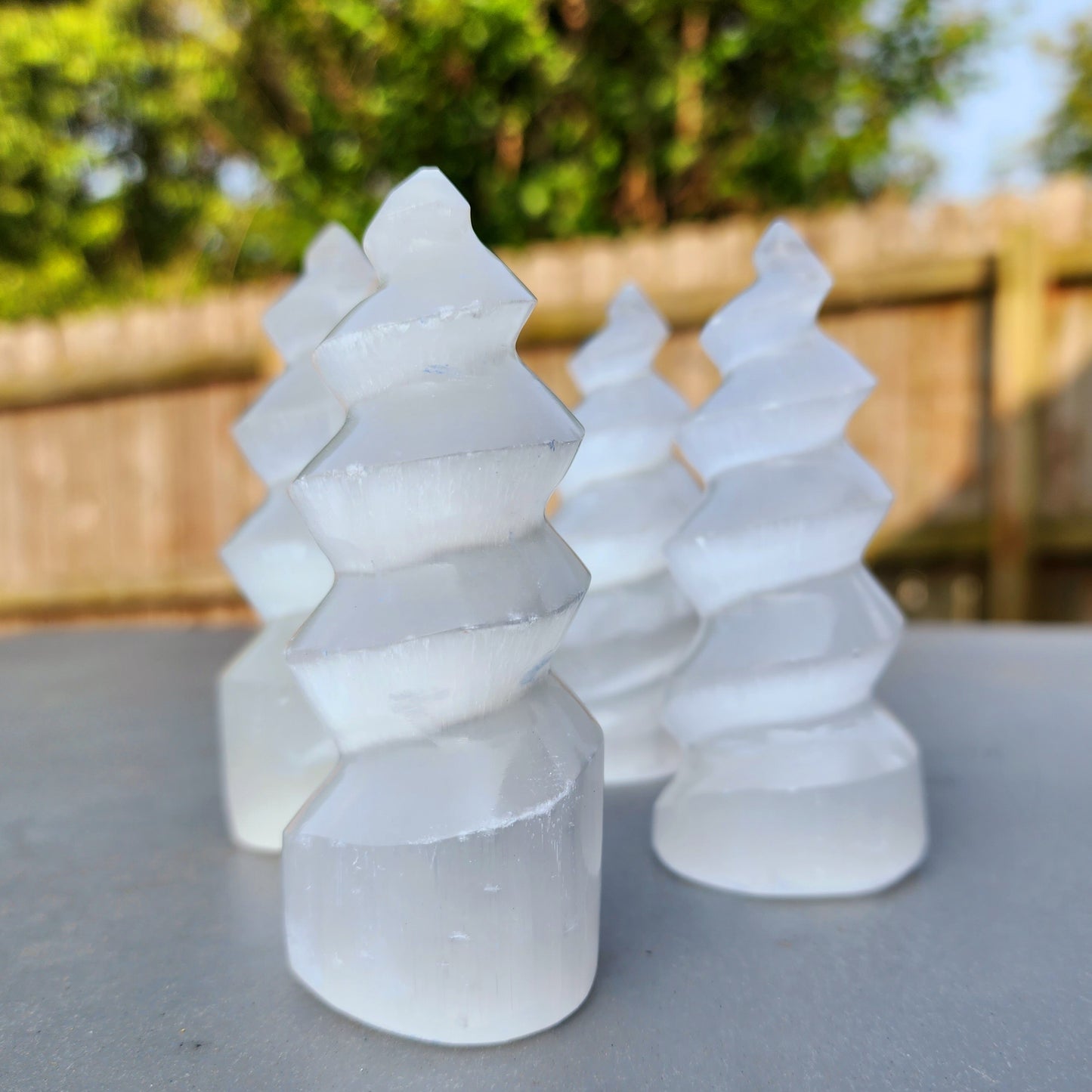 Selenite Unicorn Tower