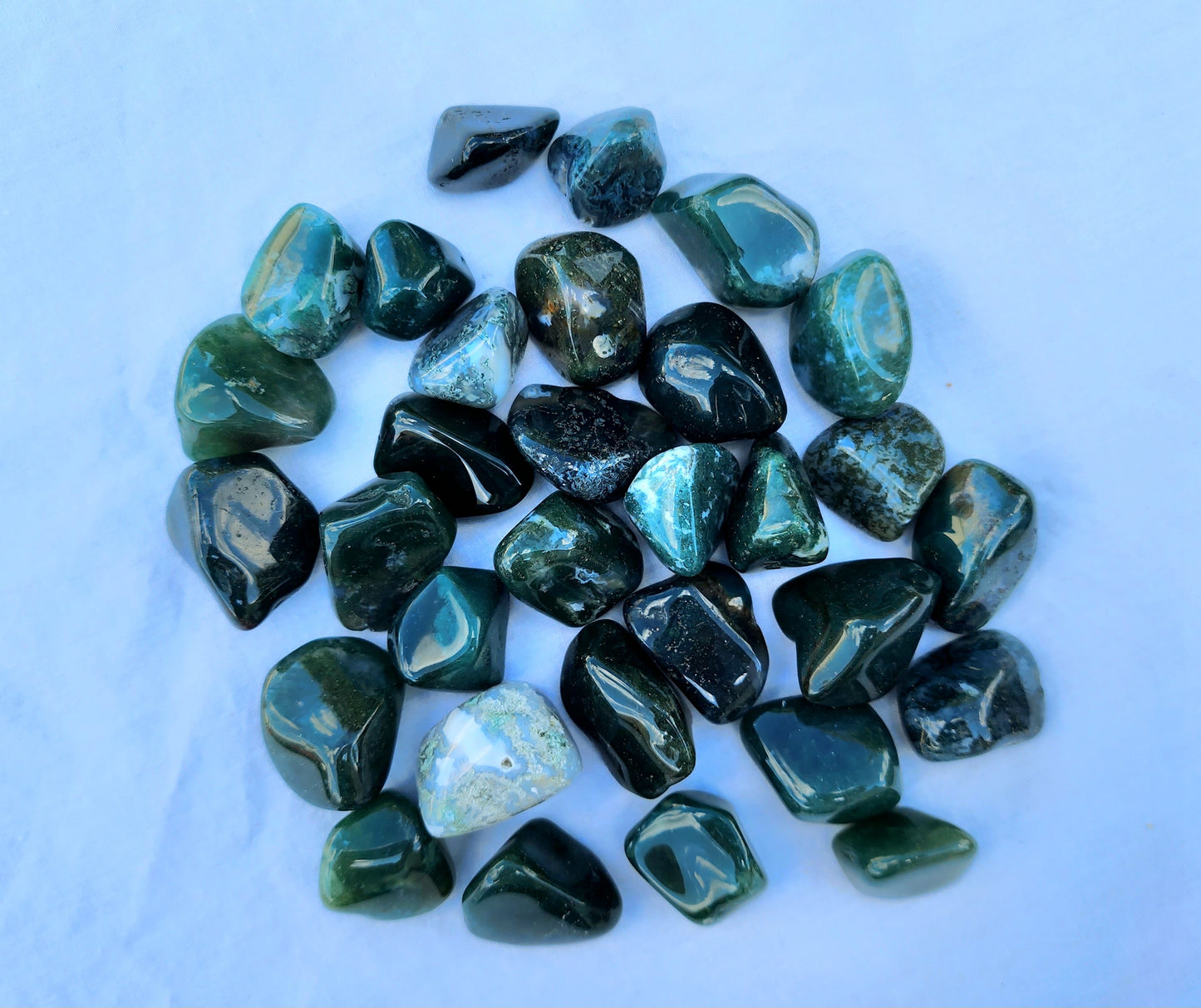 Moss Agate Tumbles