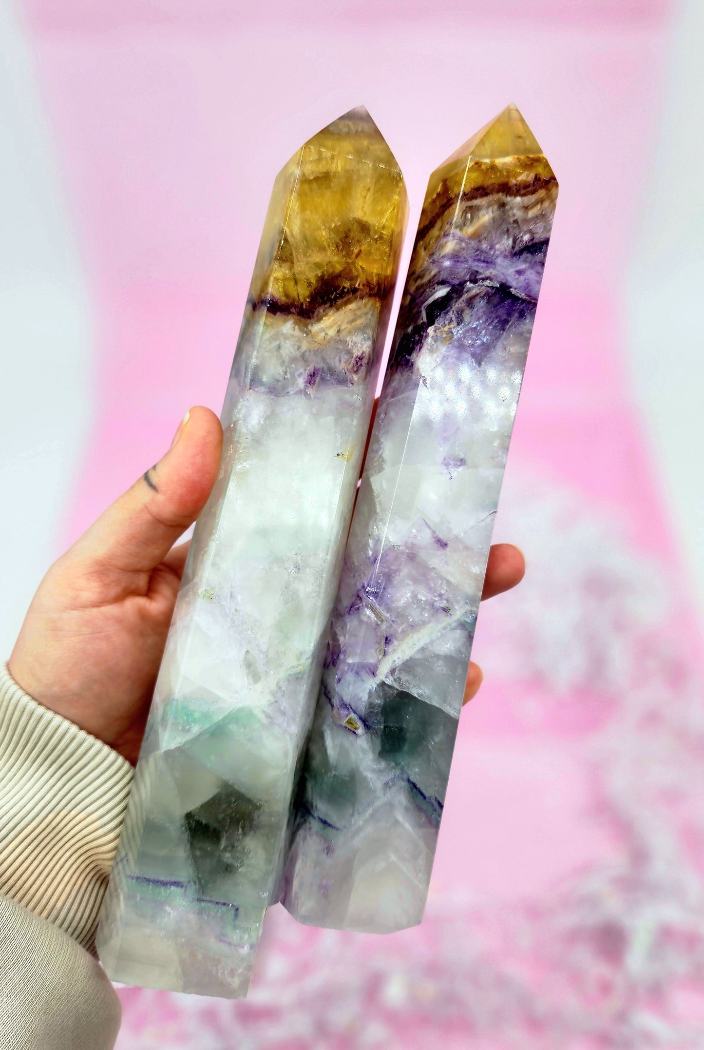 XL Rainbow Fluorite Towers