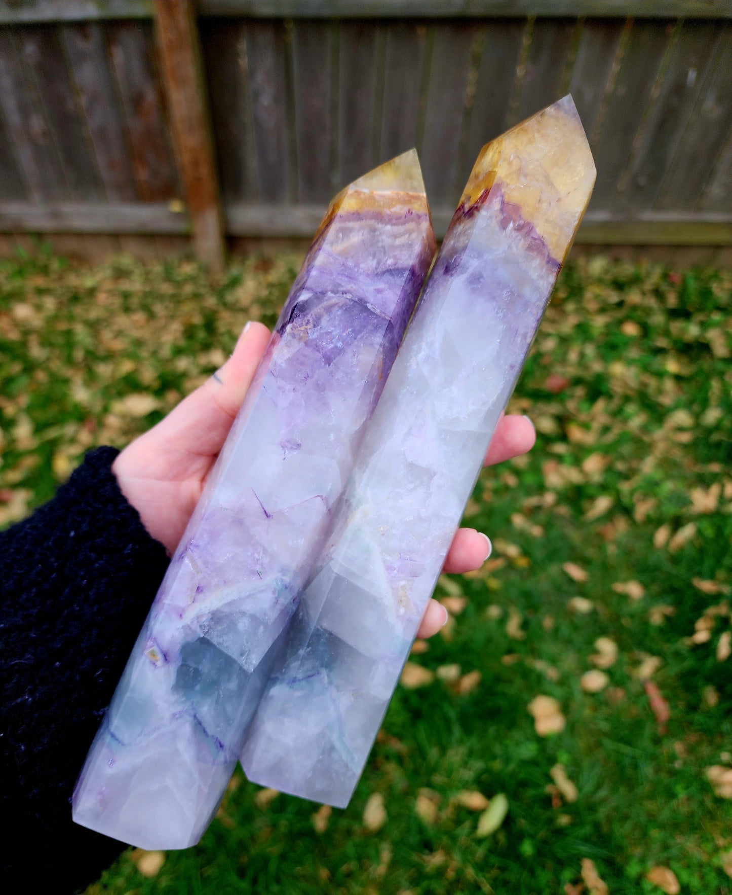 XL Rainbow Fluorite Towers