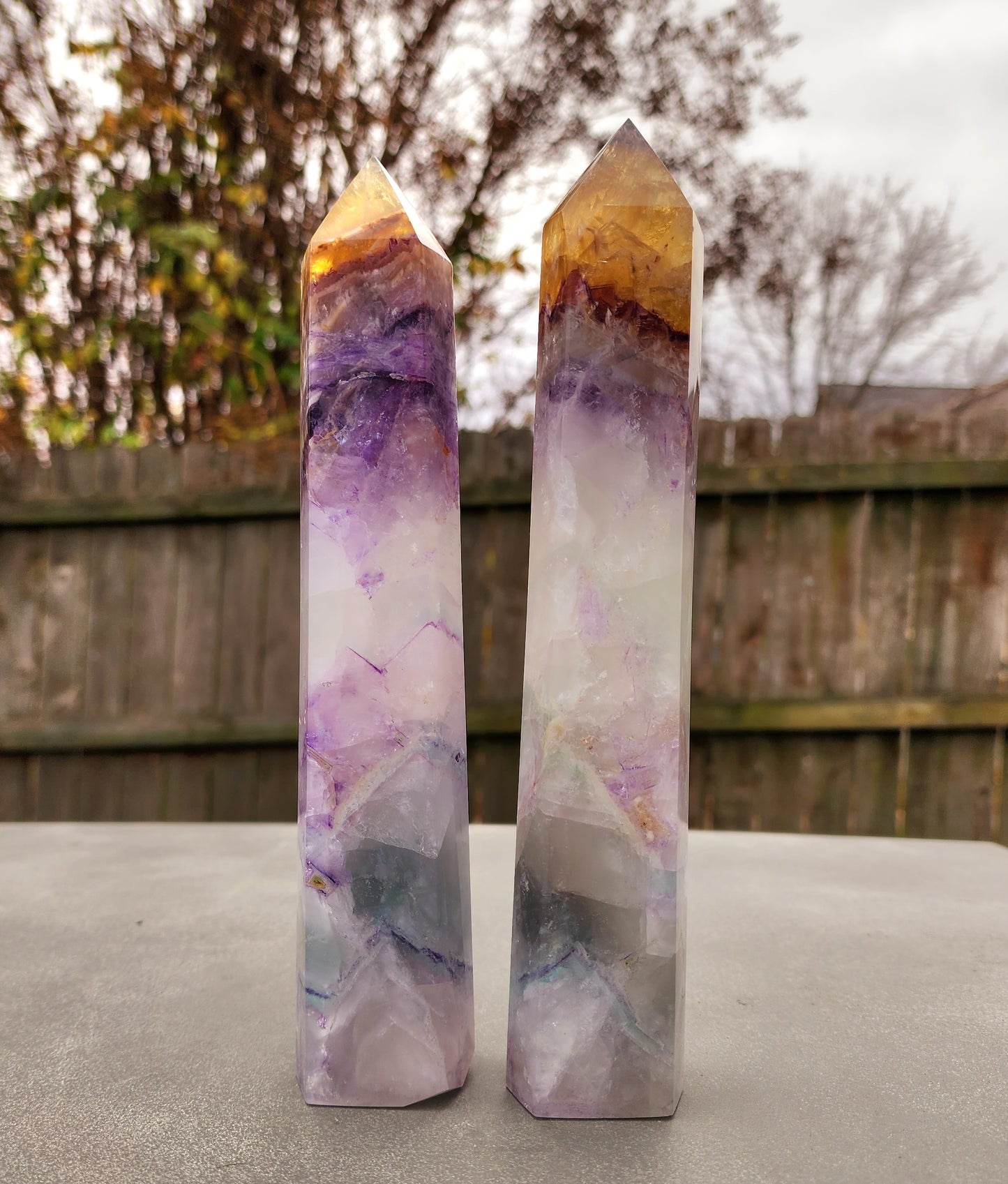 XL Rainbow Fluorite Towers