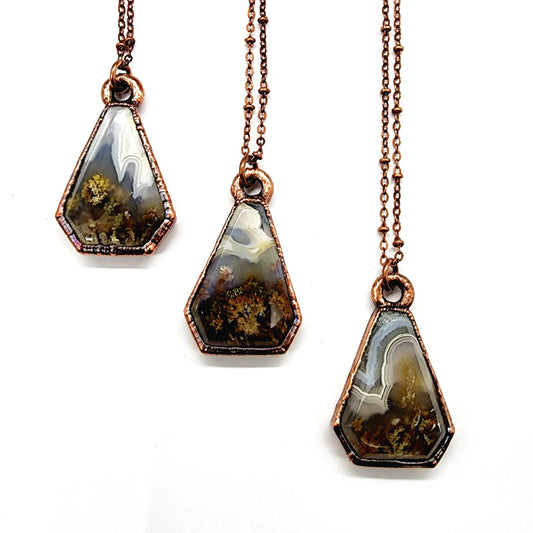 Ternate Moss Agate Pendant Necklace