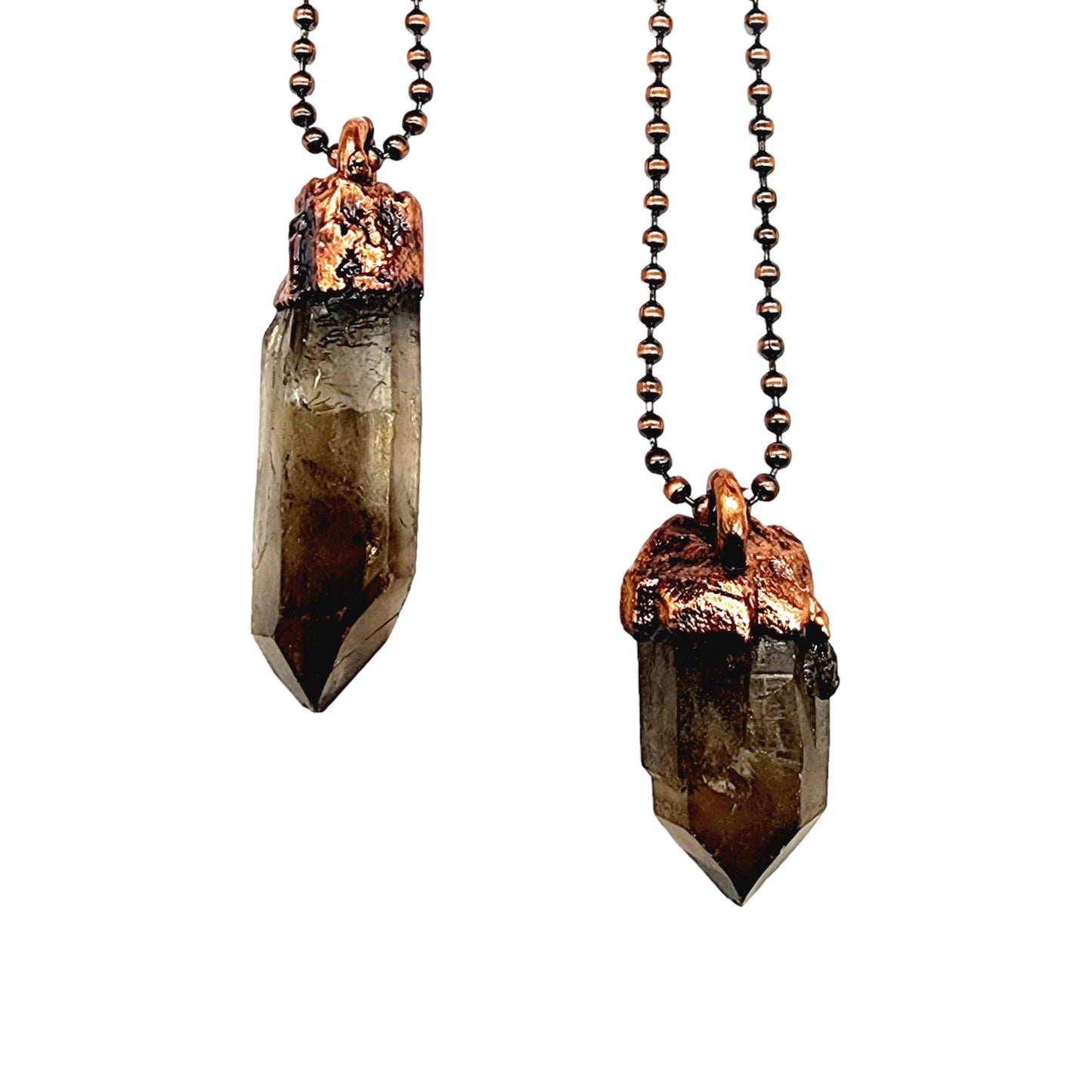 Smoky Quartz Crystal Point Necklace