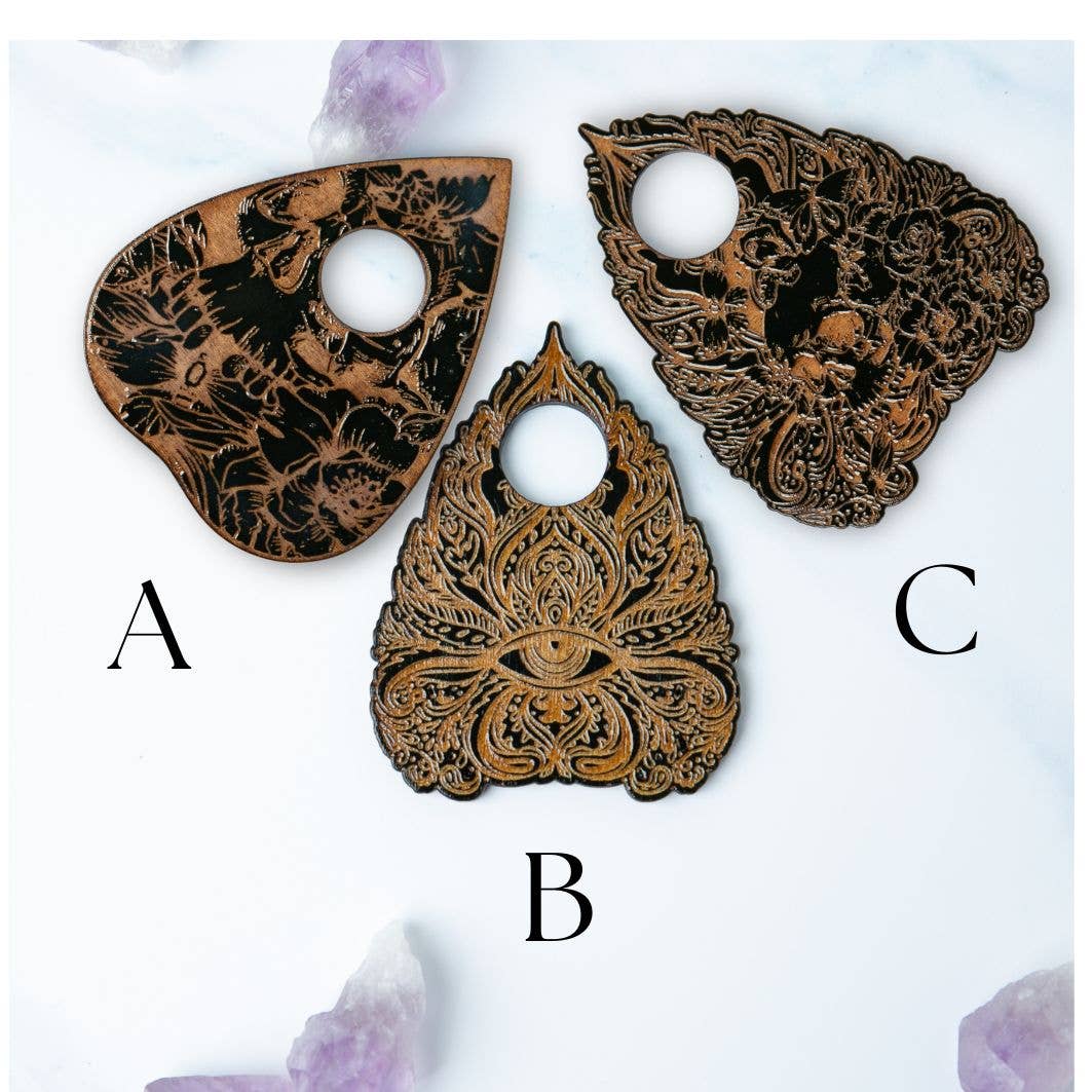 Floral Skull Spirit Board Black