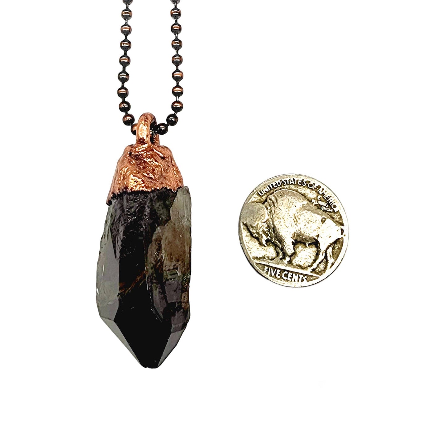 Smoky Quartz Crystal Point Necklace