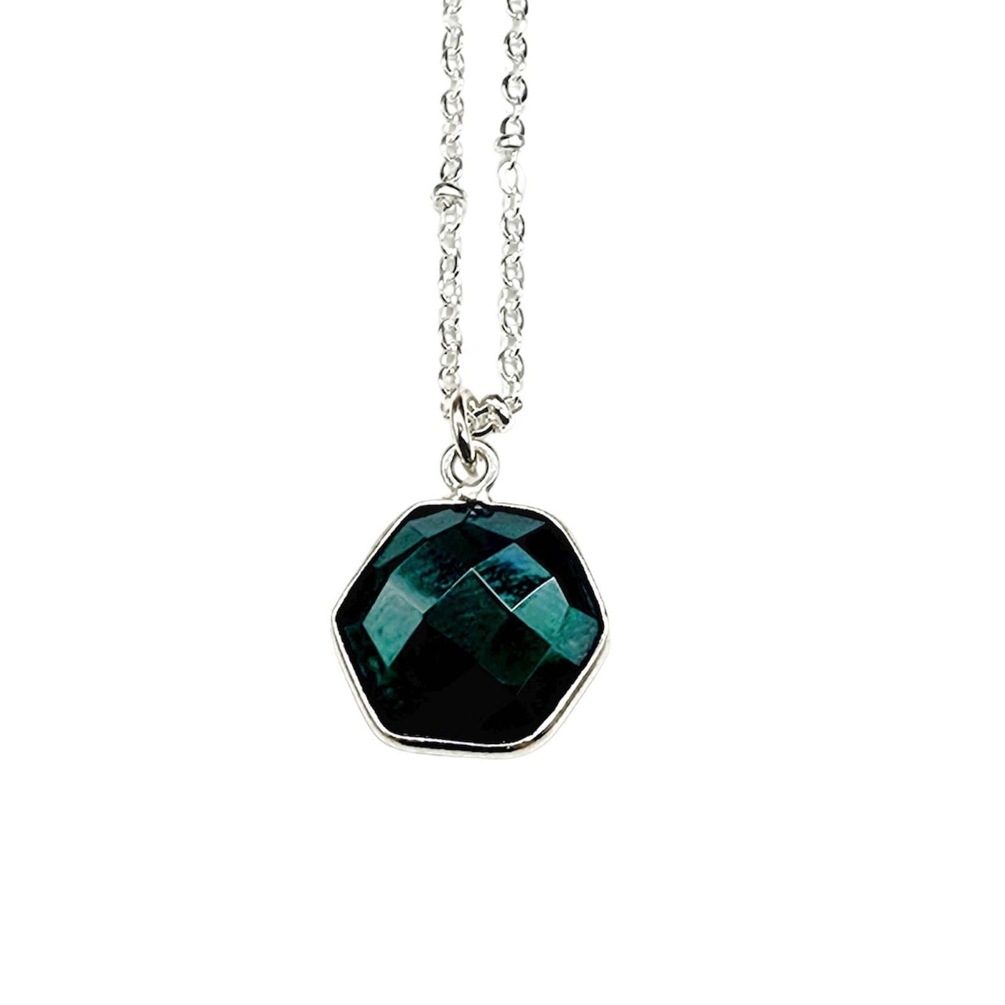 Green Onyx Hexagon Necklace