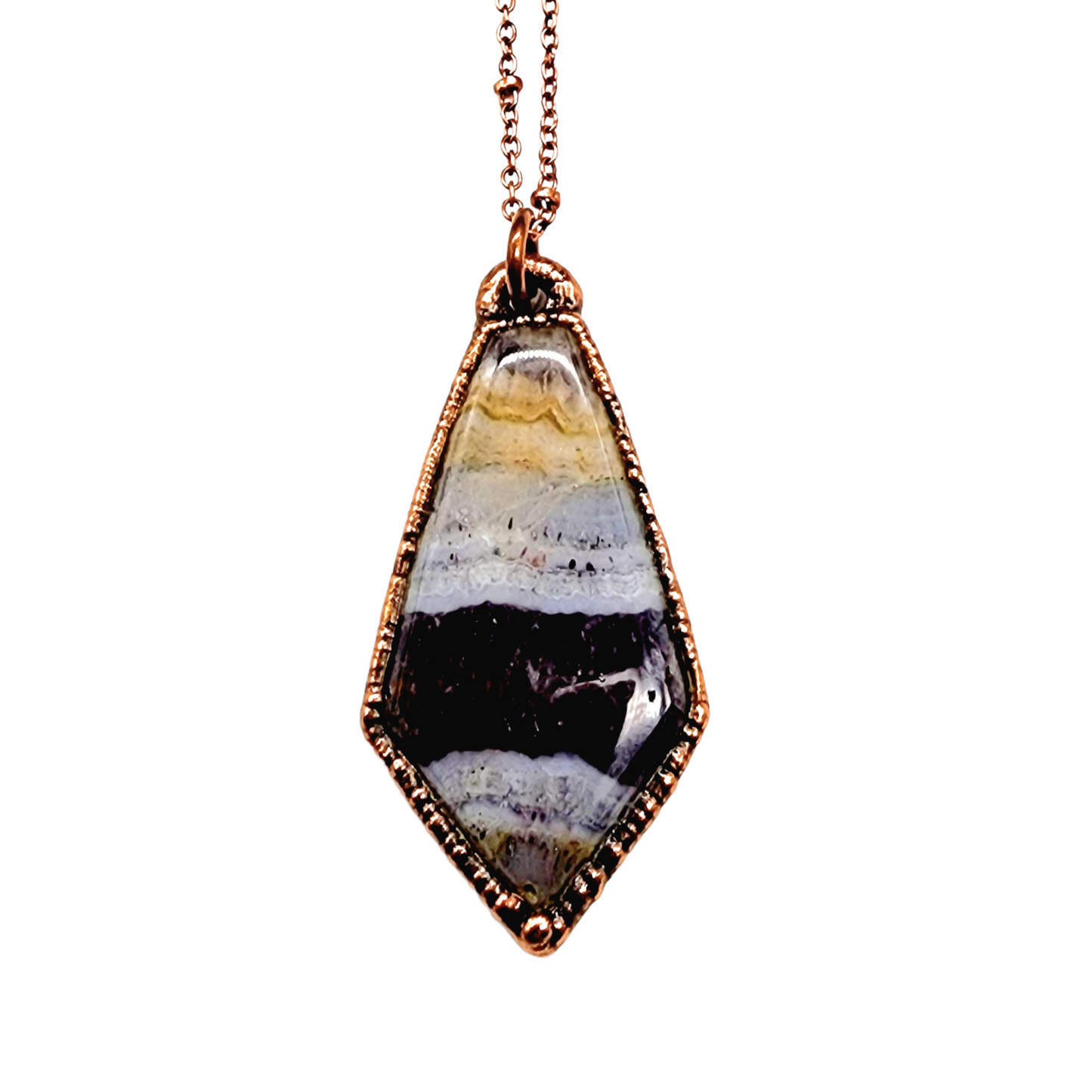 Chevron Amethyst Kite Necklace