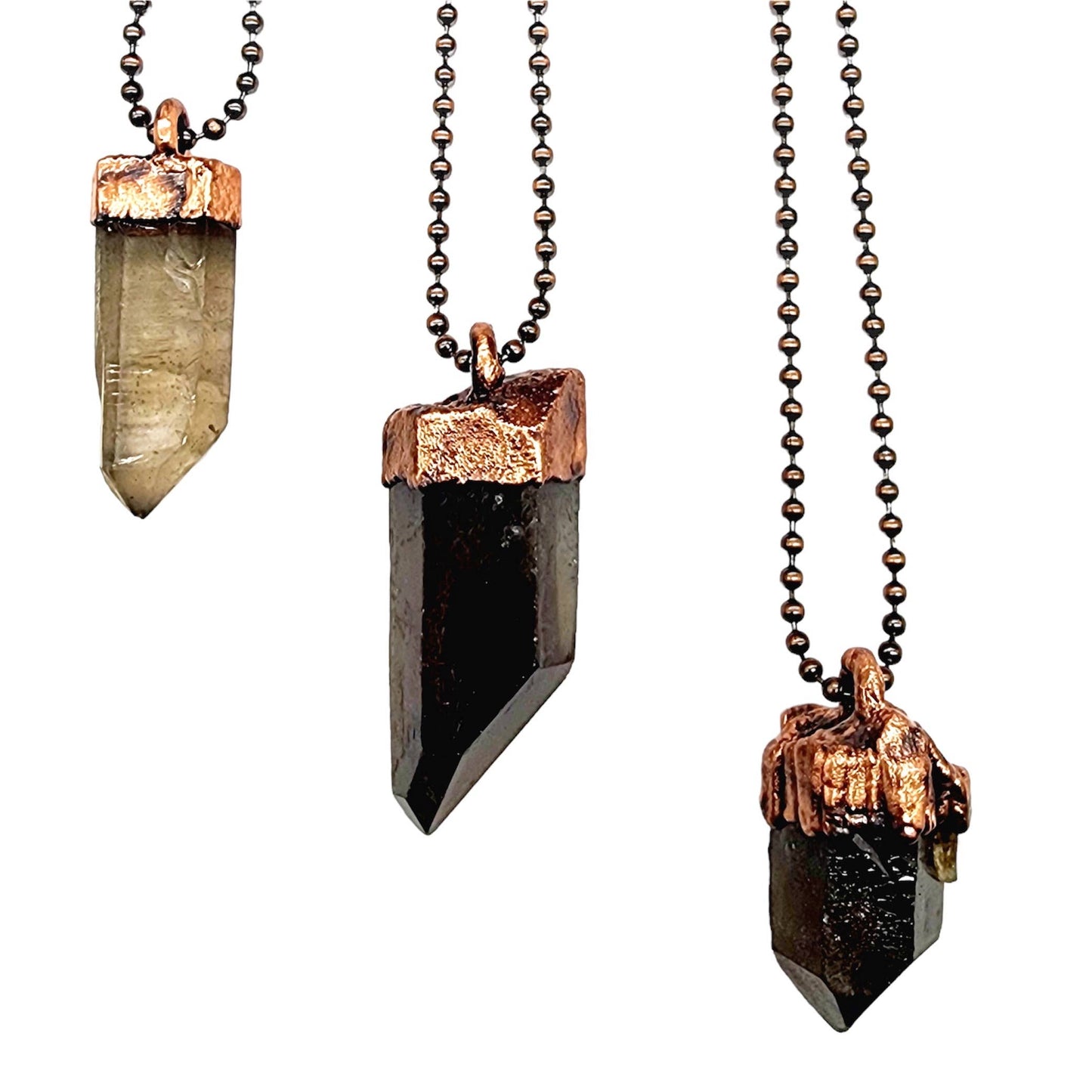 Smoky Quartz Crystal Point Necklace