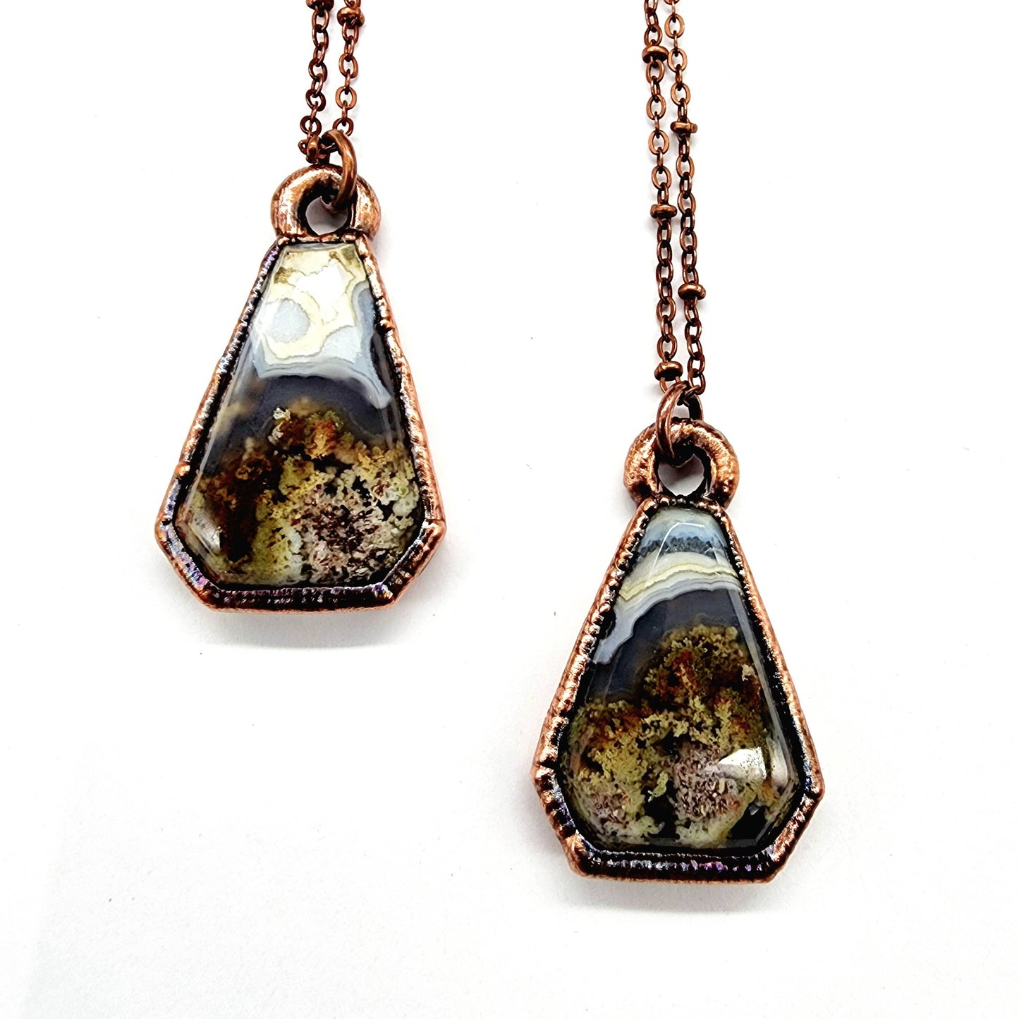 Ternate Moss Agate Pendant Necklace