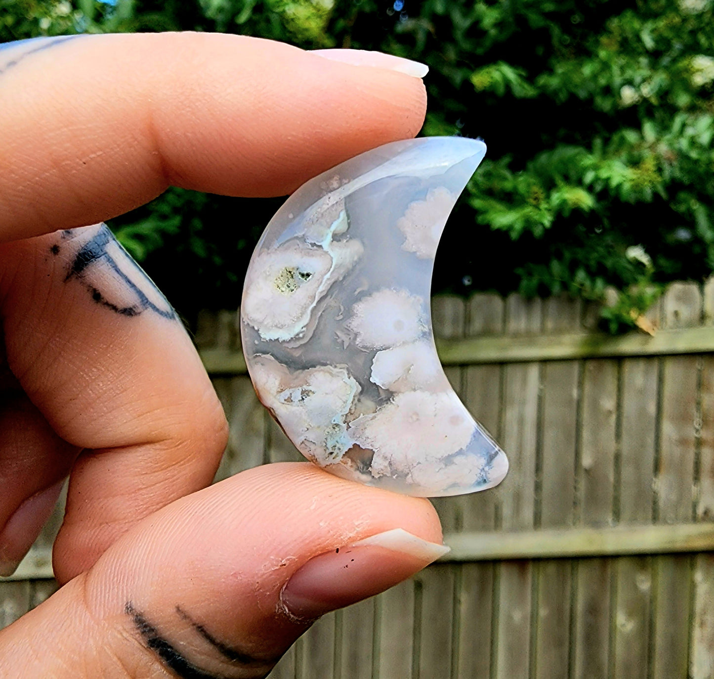 Flower Agate Moons