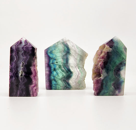 Rainbow Fluorite Points