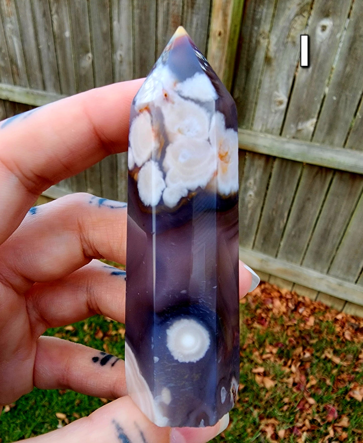 Black Flower Agate