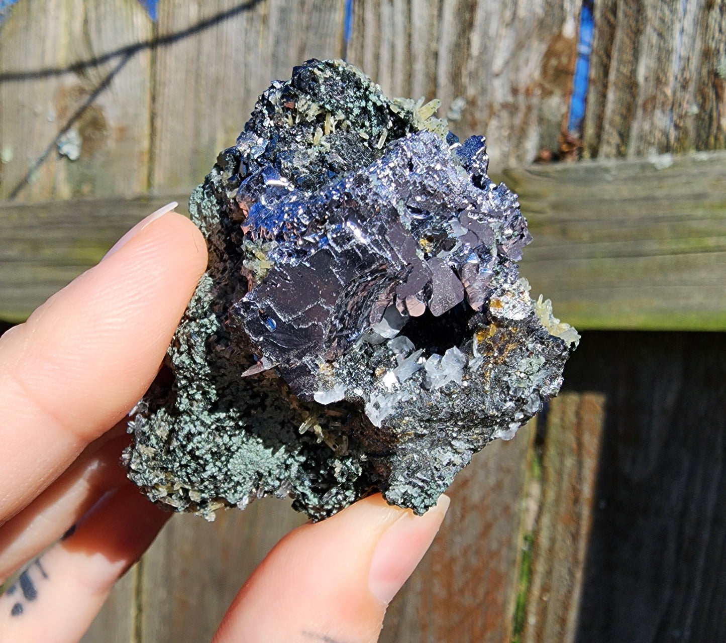 Calcite x Chlorite x Galena x Quartz x Sphalerite