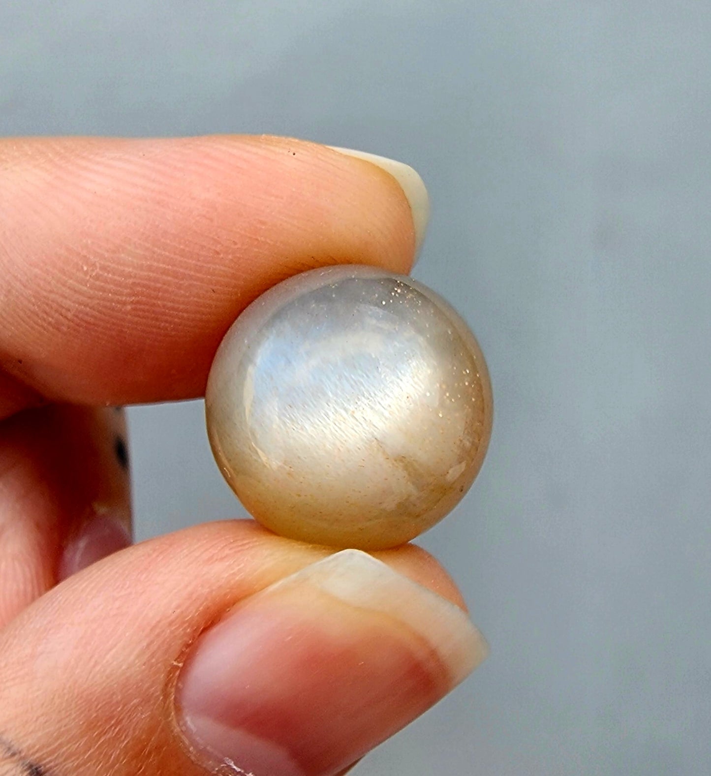 Moonstone w/ Sunstone Mini Sphere