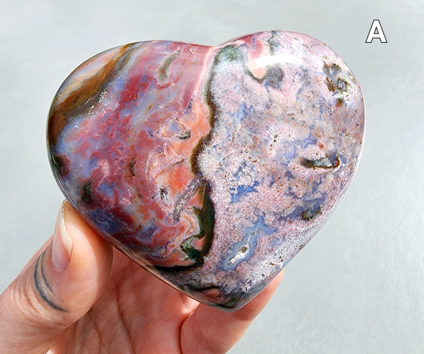 XL Ocean Jasper Hearts