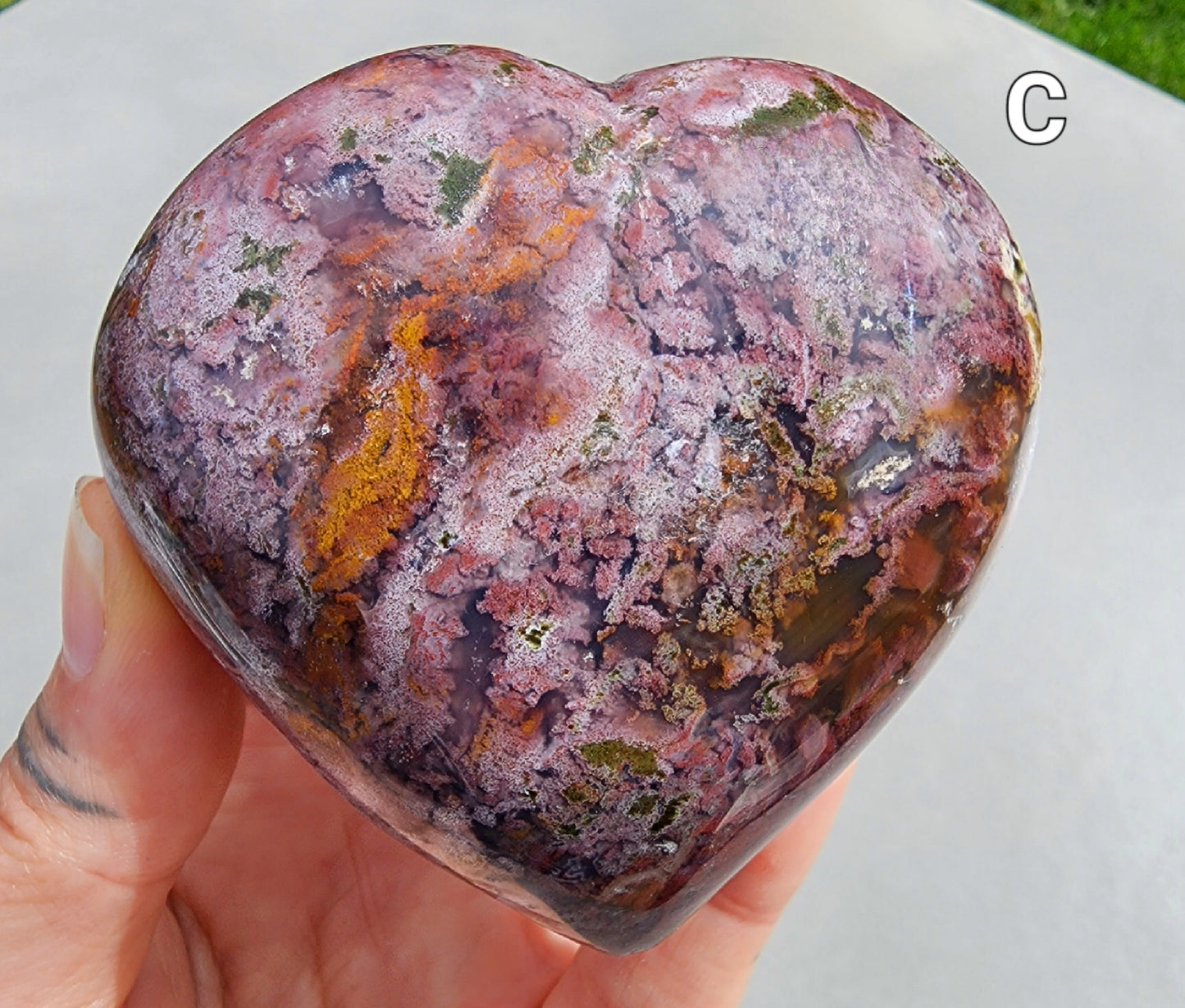 XL Ocean Jasper Hearts