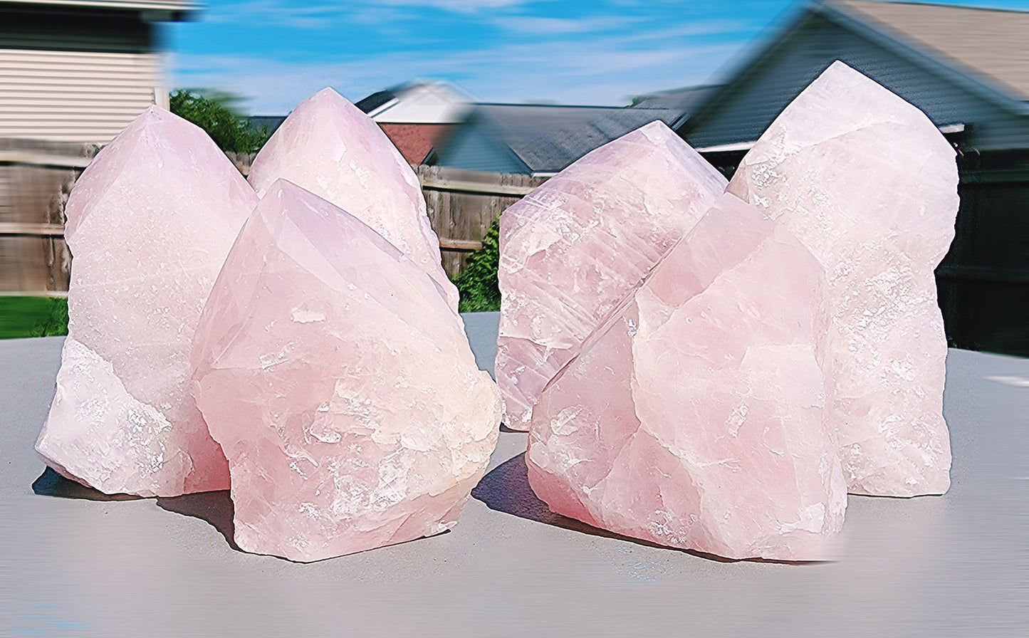 Top Polished Rose Quartz Points